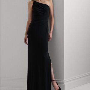 Laundry By Shelli Segal One-Shoulder Black Dress